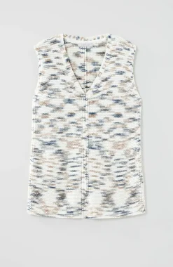 Pure Jill Space-Dye Sleeveless Sweater