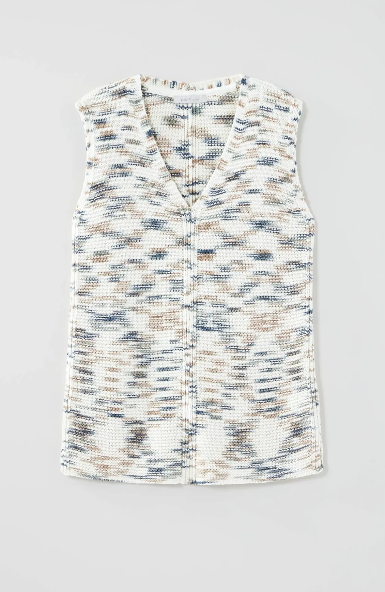 Pure Jill Space-Dye Sleeveless Sweater