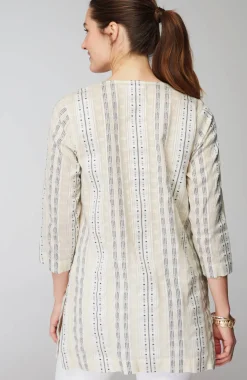 Pure Jill Split-Neck Dobby Tunic