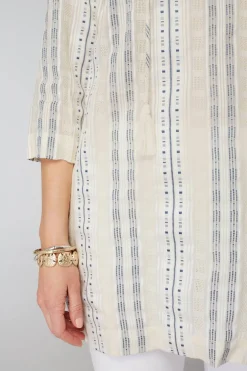 Pure Jill Split-Neck Dobby Tunic