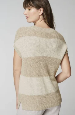 Pure Jill Striped Short-Sleeve Sweater