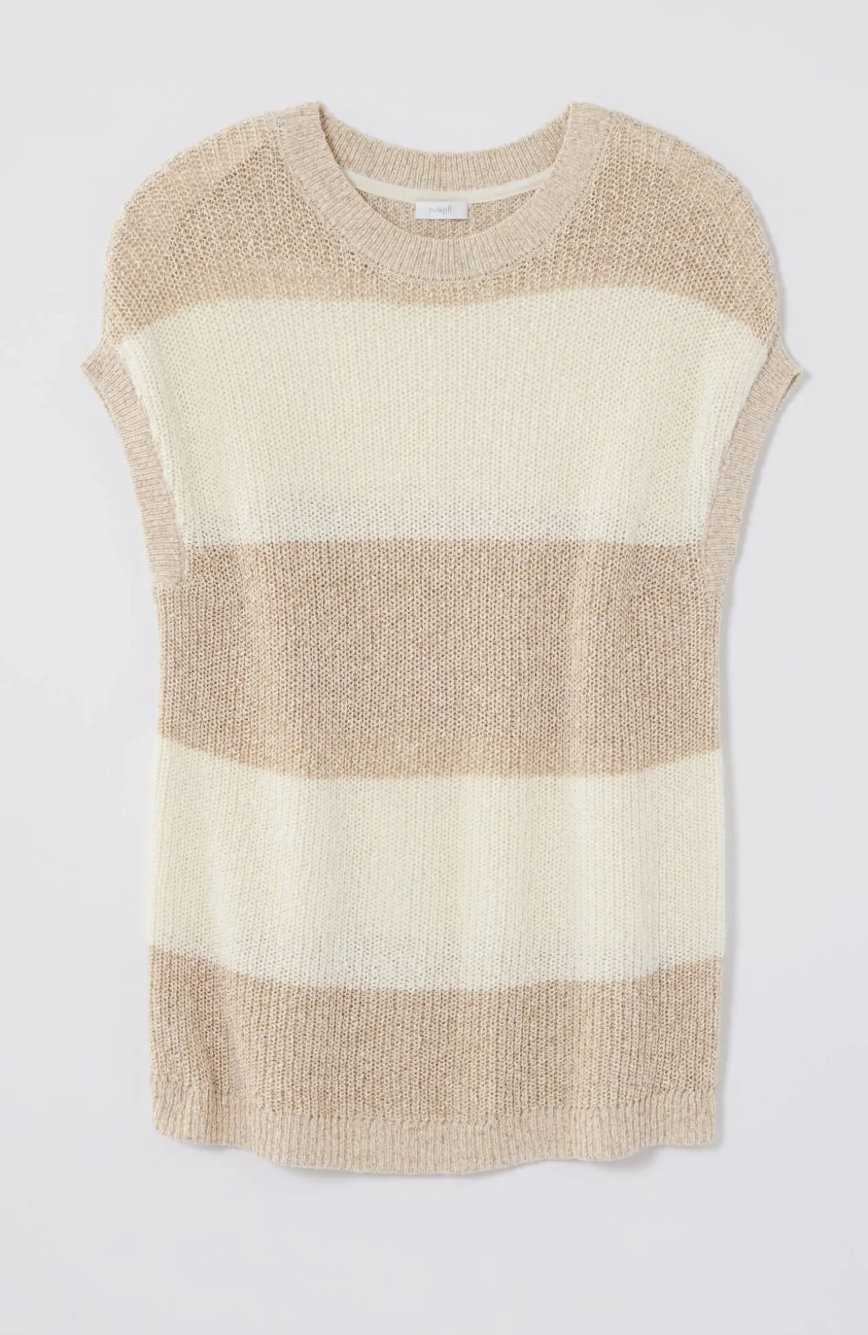 Pure Jill Striped Short-Sleeve Sweater