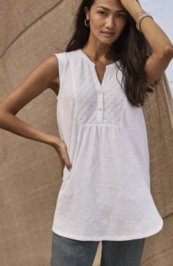 Pure Jill Tonal-Embroidered Tunic