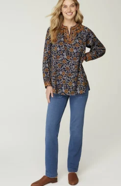 Pure Jill Twill Embroidered Tunic