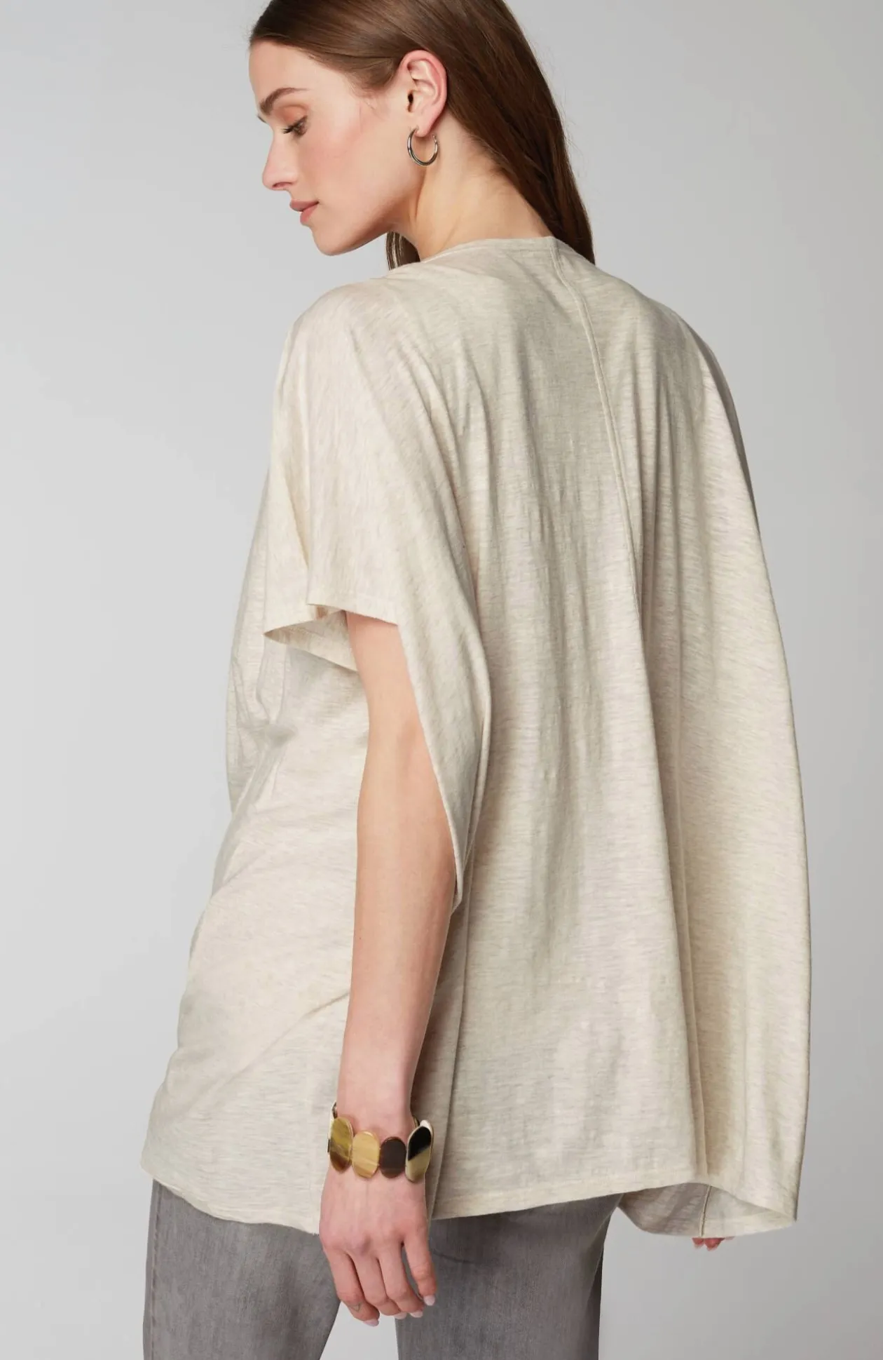 Pure Jill Twisted-Drape-Front Top