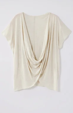 Pure Jill Twisted-Drape-Front Top