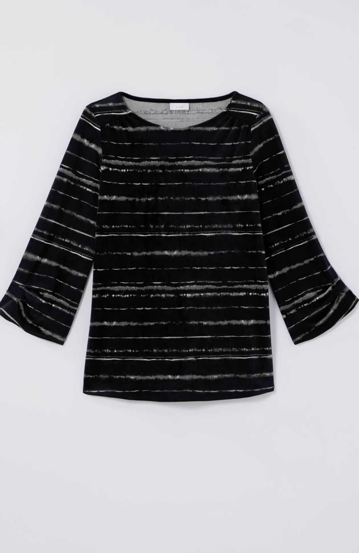 Pure Jill Velour Pleated-Sleeve Top