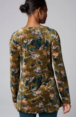 Pure Jill Velour V-Neck Tunic
