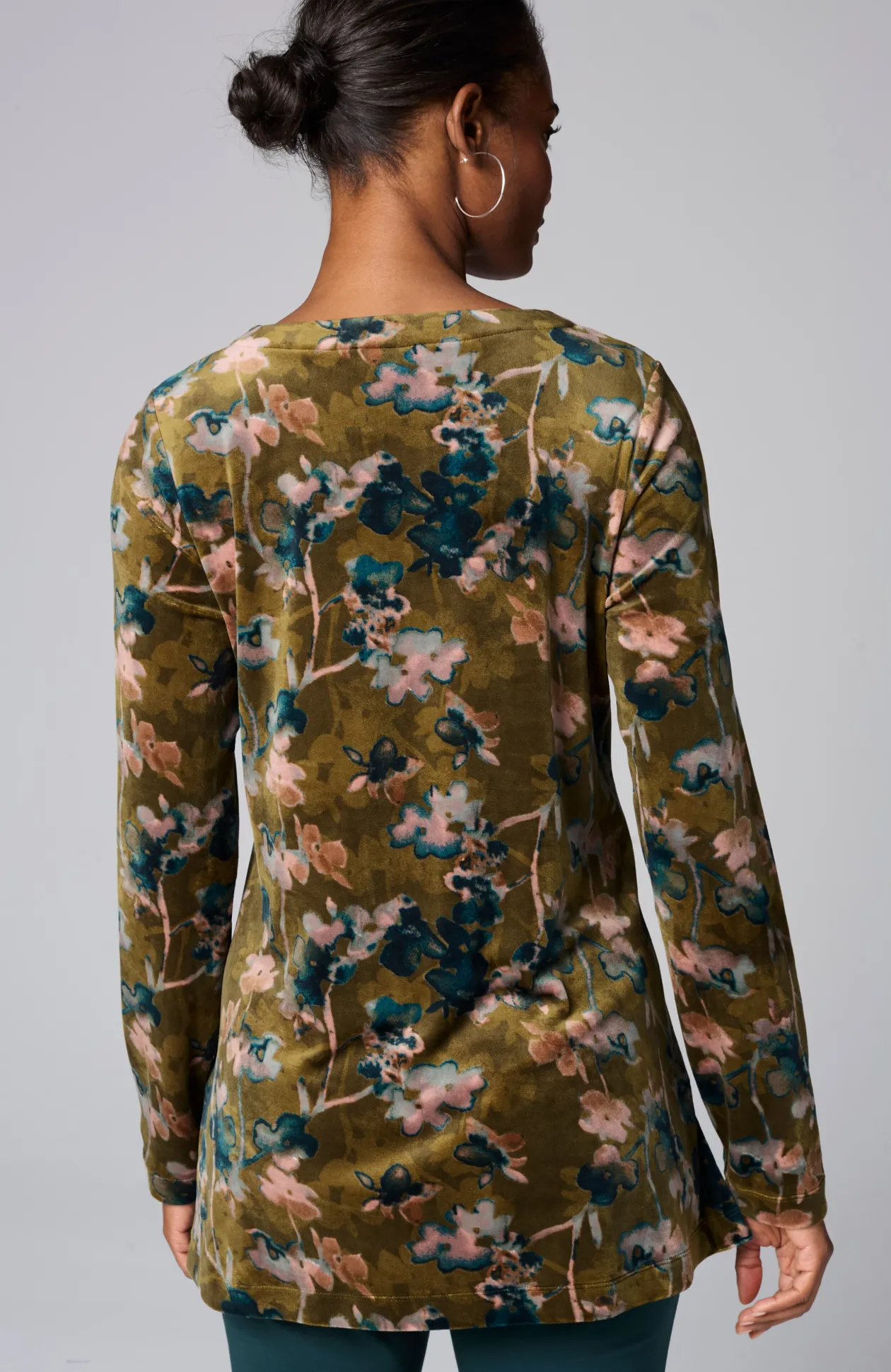 Pure Jill Velour V-Neck Tunic