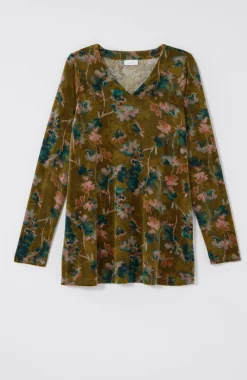 Pure Jill Velour V-Neck Tunic
