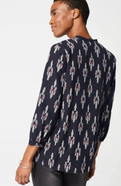 Pure Jill V-Neck Ikat Top