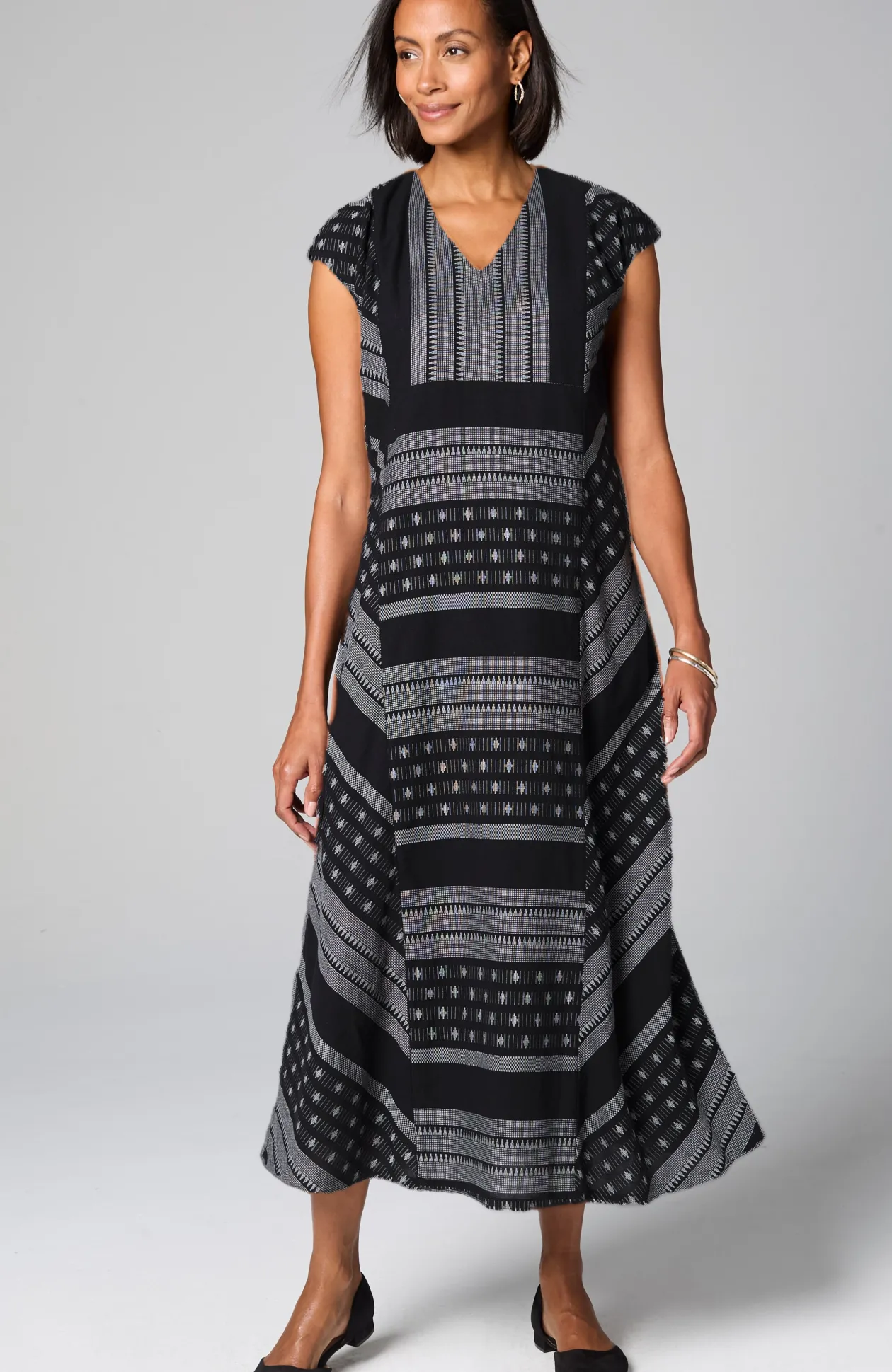 Pure Jill Yarn-Dyed Dobby Maxi Dress