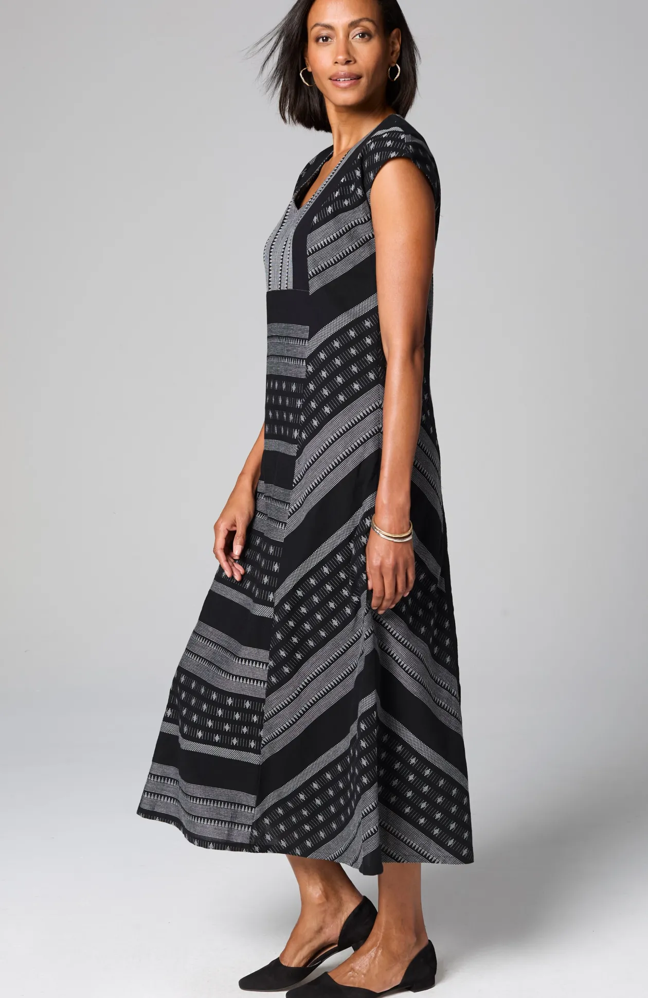 Pure Jill Yarn-Dyed Dobby Maxi Dress