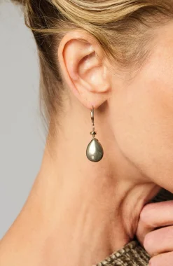 Pyrite Drop Earrings