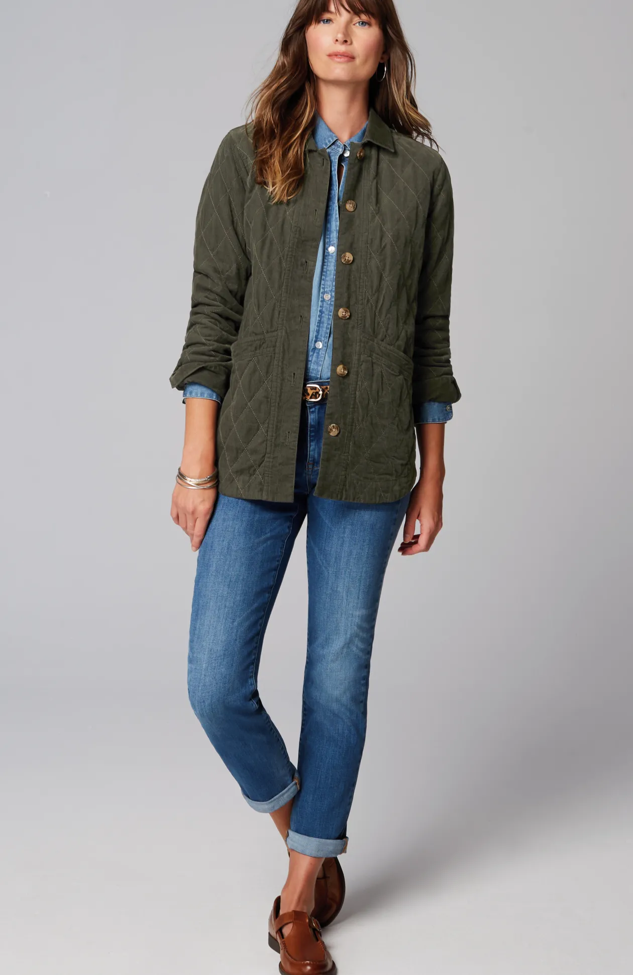 Quilted-Cord Barn Jacket