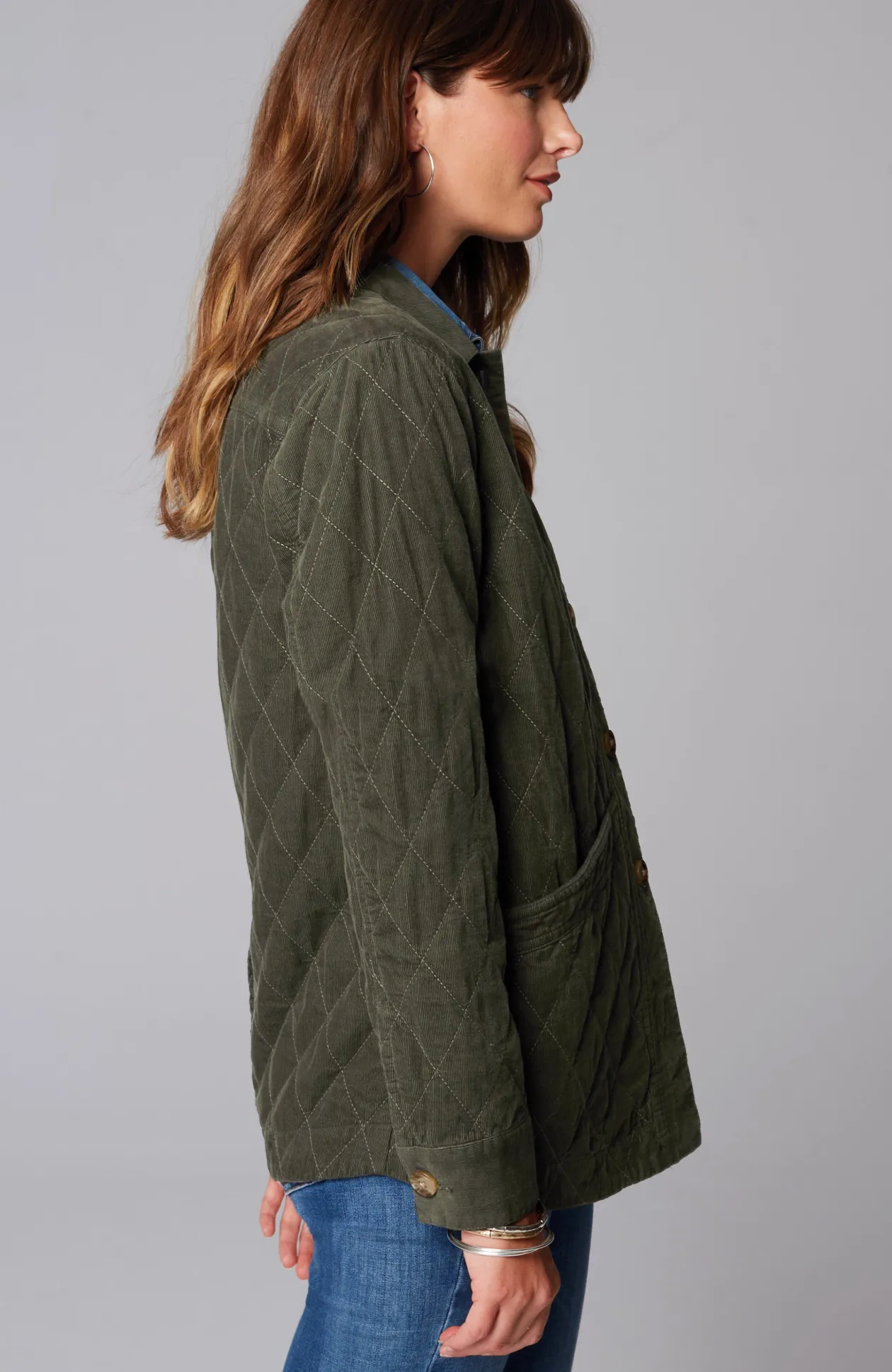 Quilted-Cord Barn Jacket