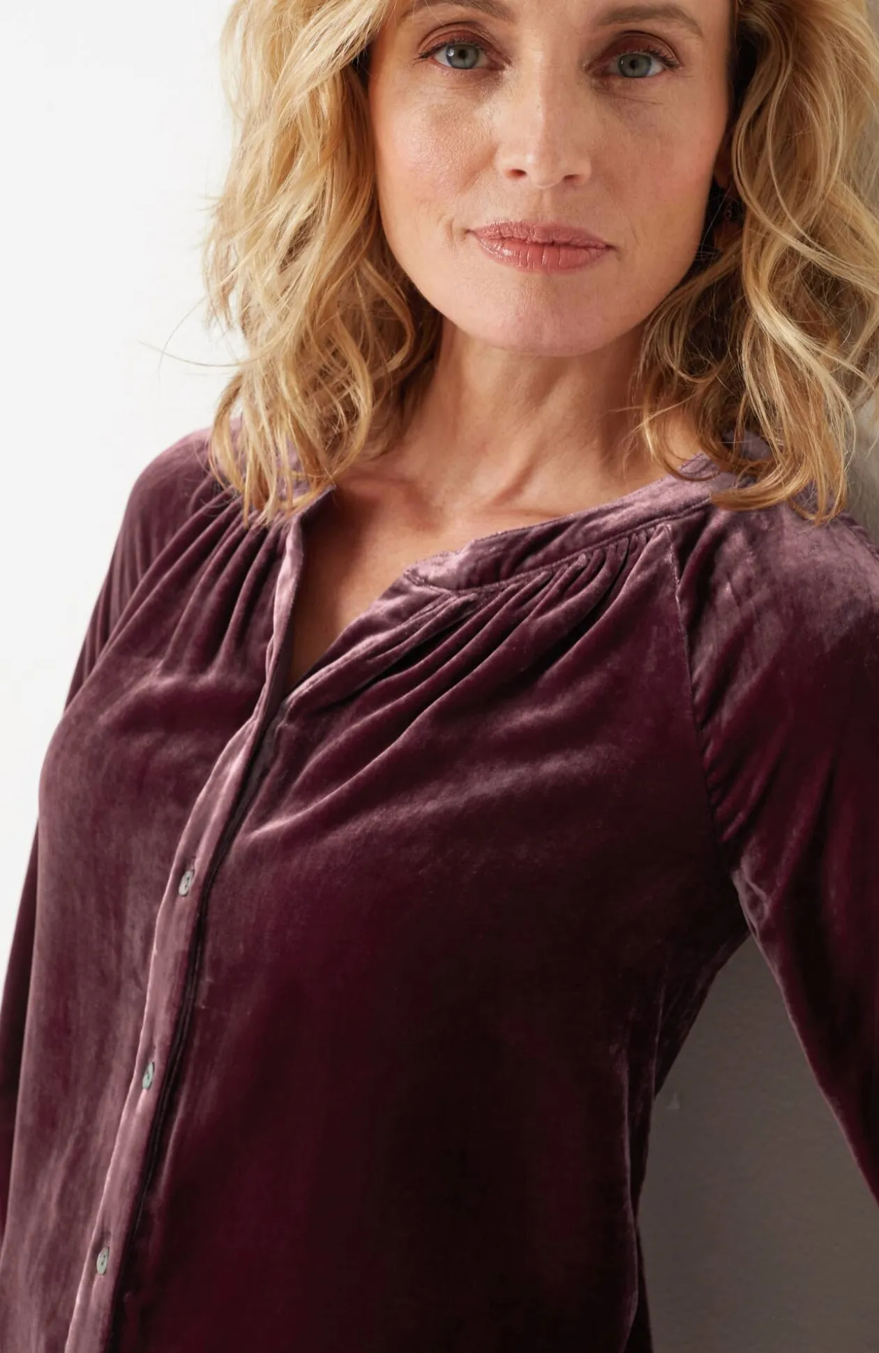 Rayon & Silk Velvet Blouse