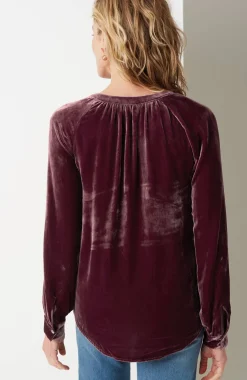 Rayon & Silk Velvet Blouse