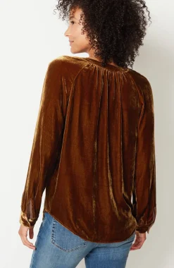 Rayon & Silk Velvet Blouse