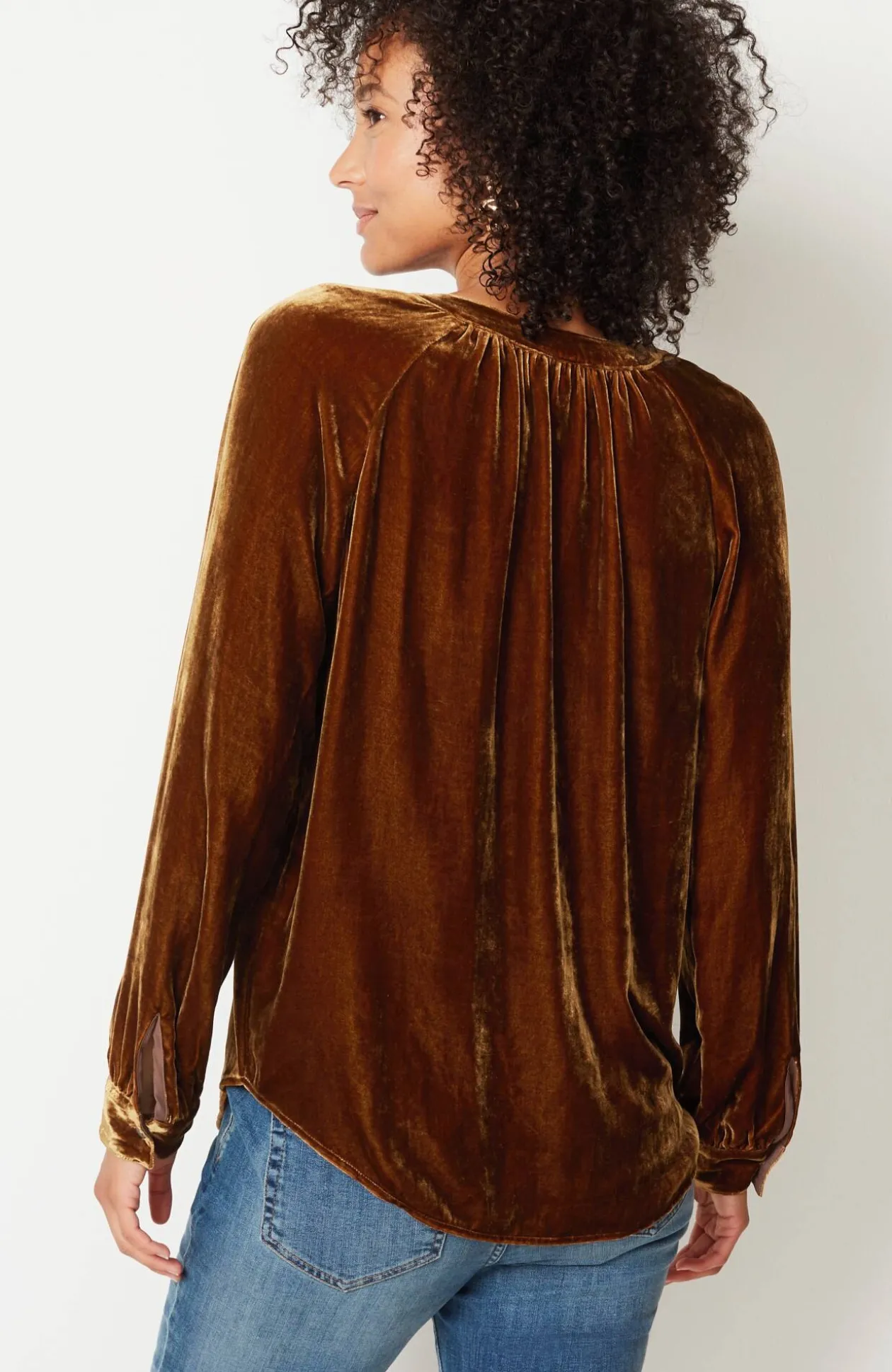 Rayon & Silk Velvet Blouse