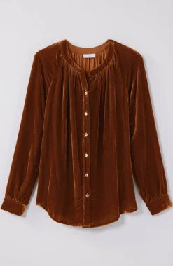 Rayon & Silk Velvet Blouse