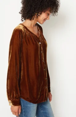 Rayon & Silk Velvet Blouse
