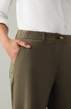 Relaxed Chino Wide-Leg Pants
