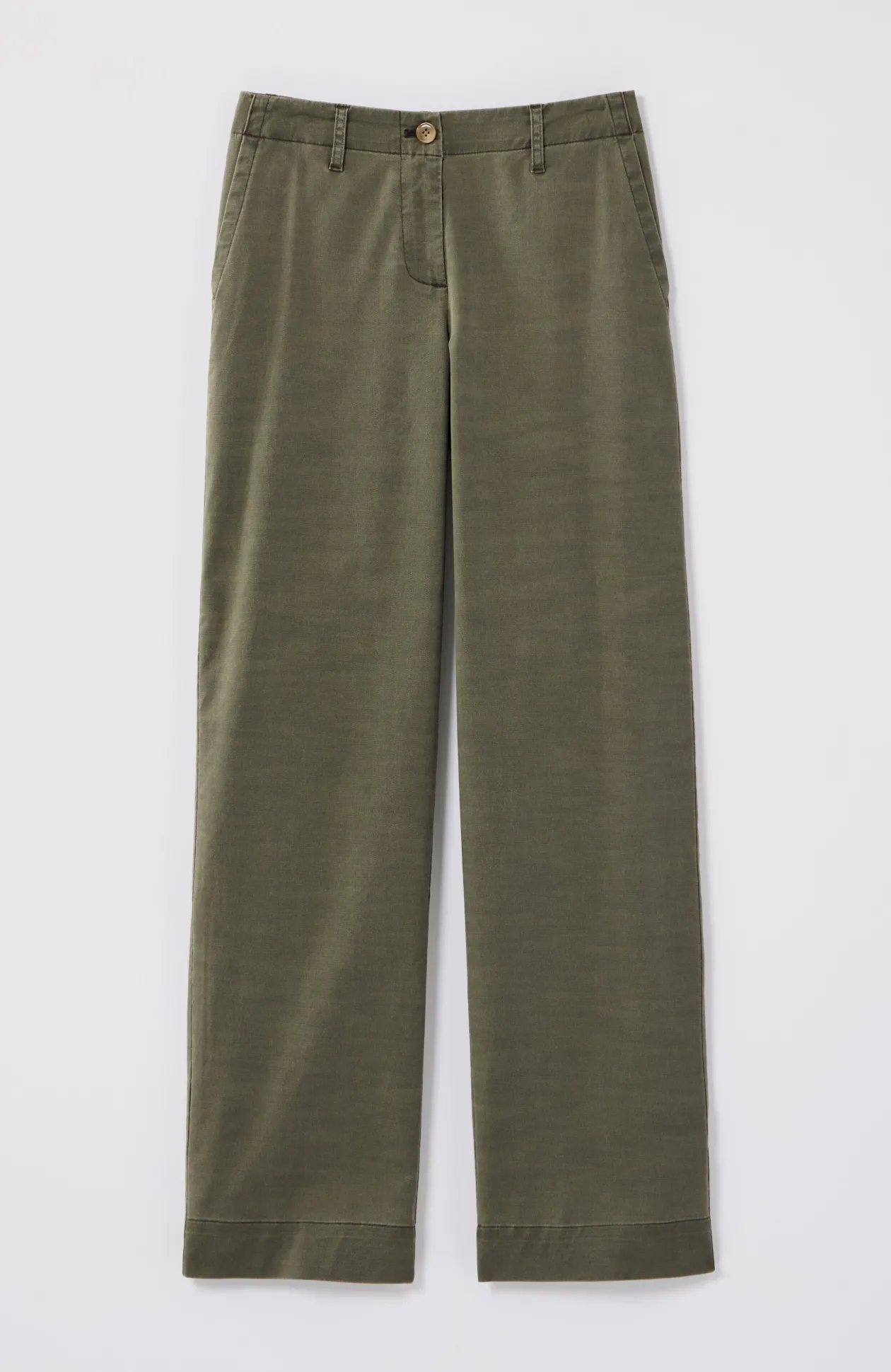 Relaxed Chino Wide-Leg Pants