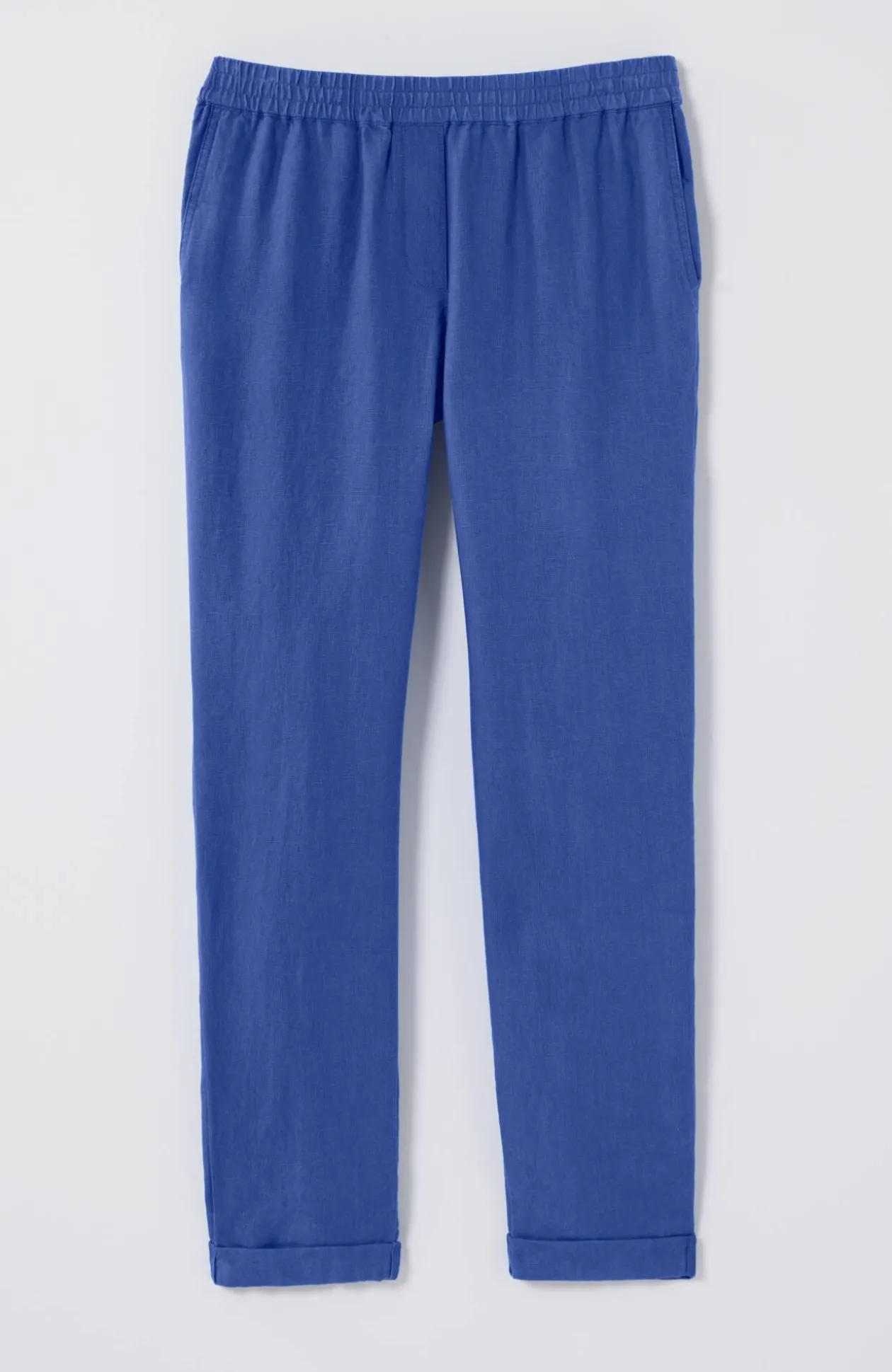 Relaxed Linen Straight-Leg Pants
