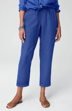 Relaxed Linen Straight-Leg Pants