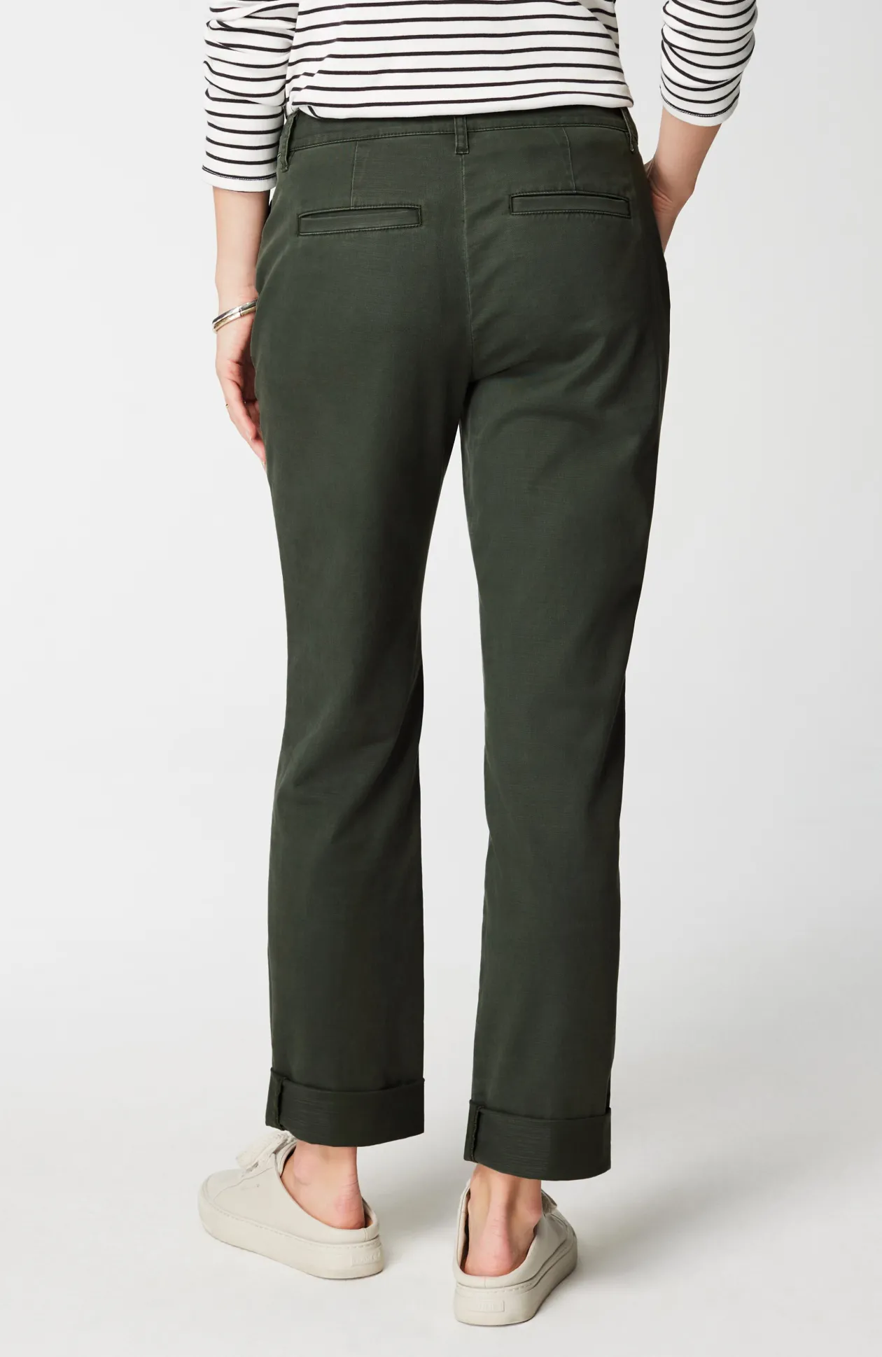 Relaxed Straight-Leg Chino Pants