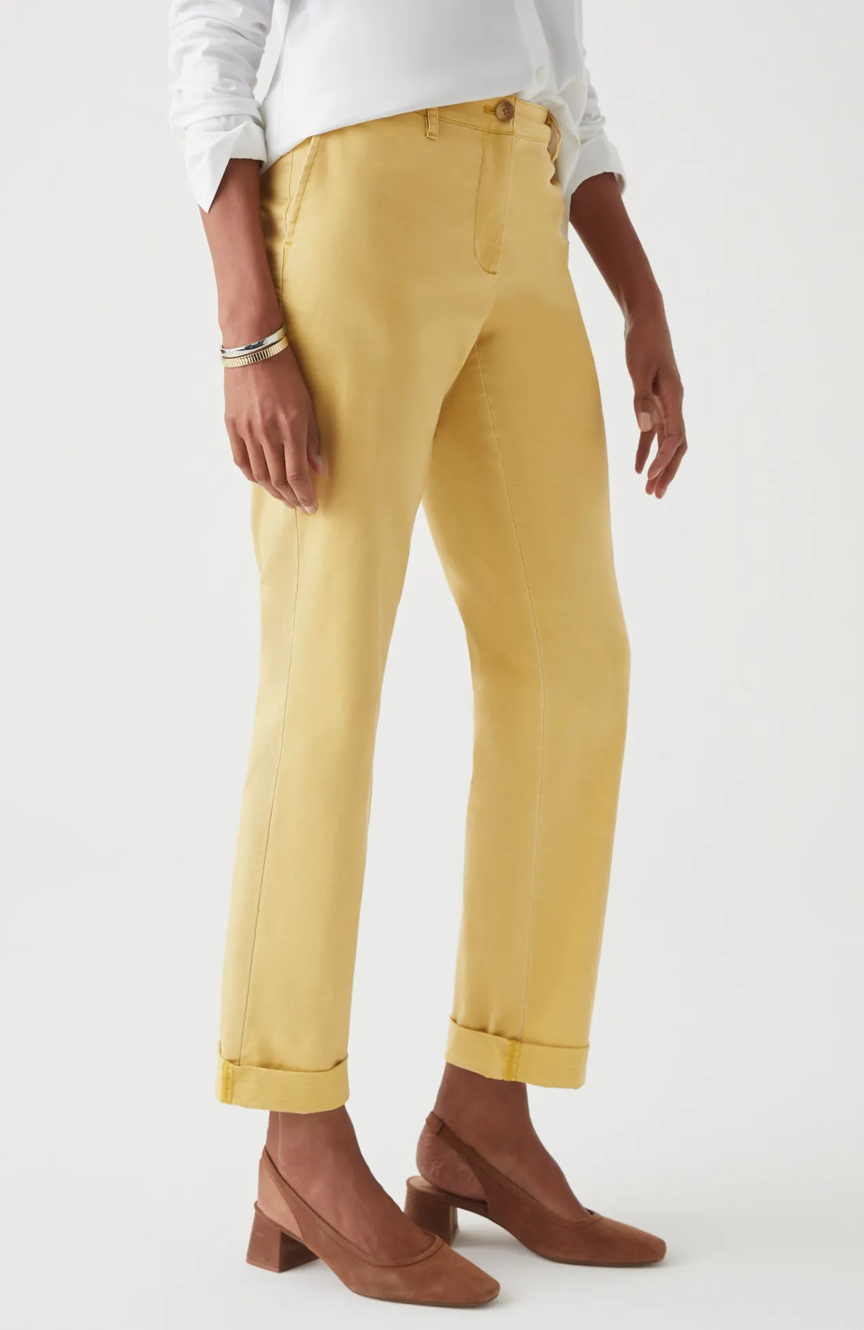 Relaxed Straight-Leg Chino Pants