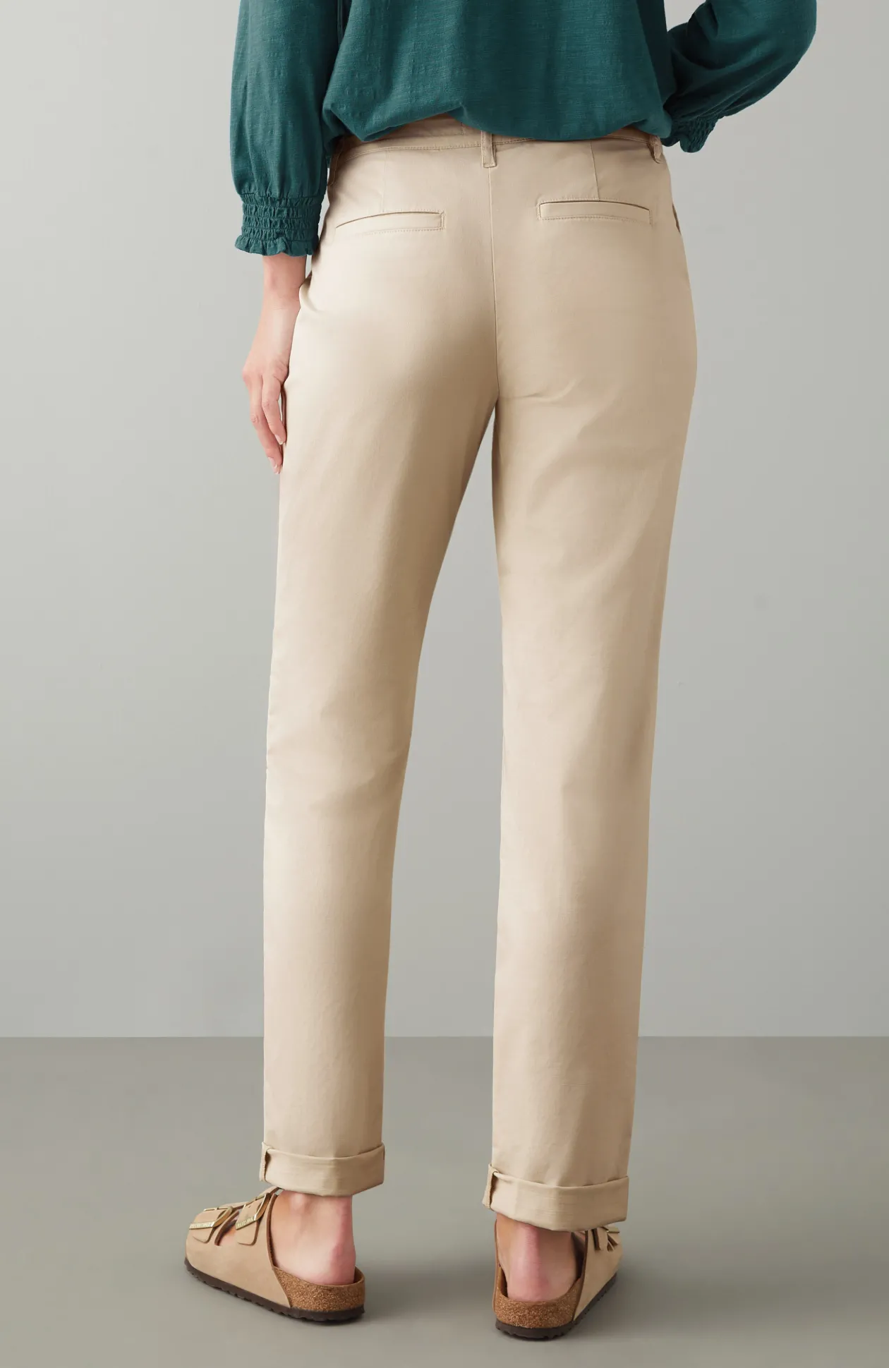 Relaxed Straight-Leg Chino Pants