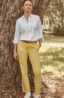Relaxed Straight-Leg Chino Pants