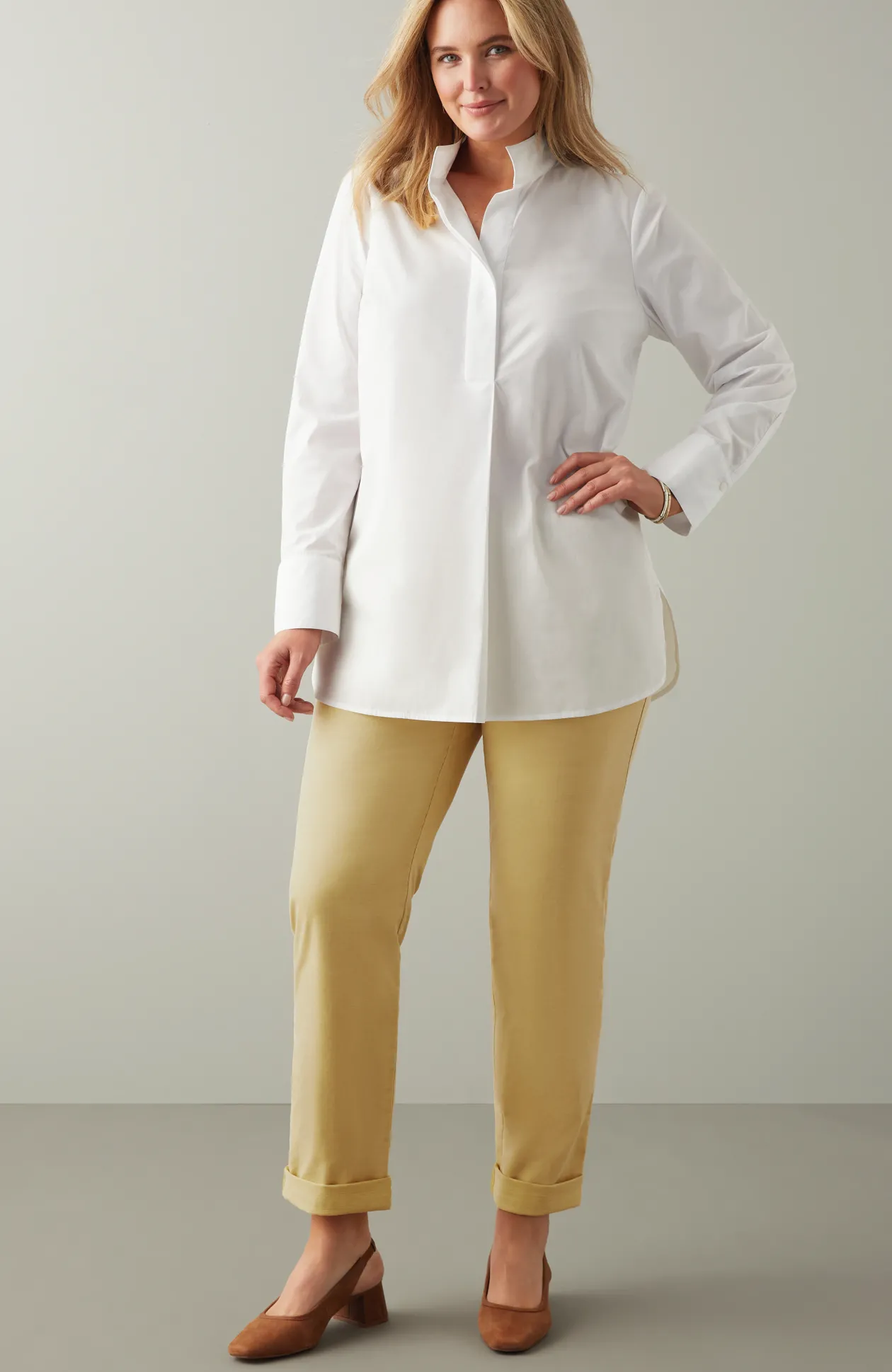 Relaxed Straight-Leg Chino Pants