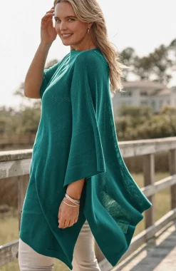 Rib-Knit Two-Way Poncho