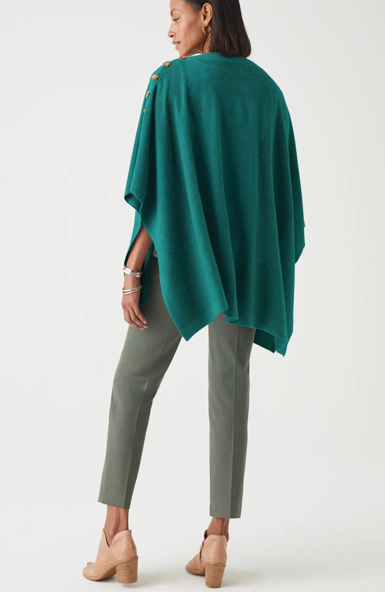 Rib-Knit Two-Way Poncho