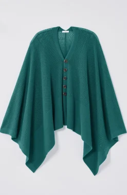 Rib-Knit Two-Way Poncho