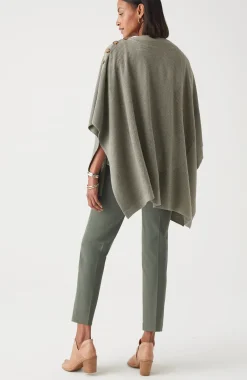 Rib-Knit Two-Way Poncho