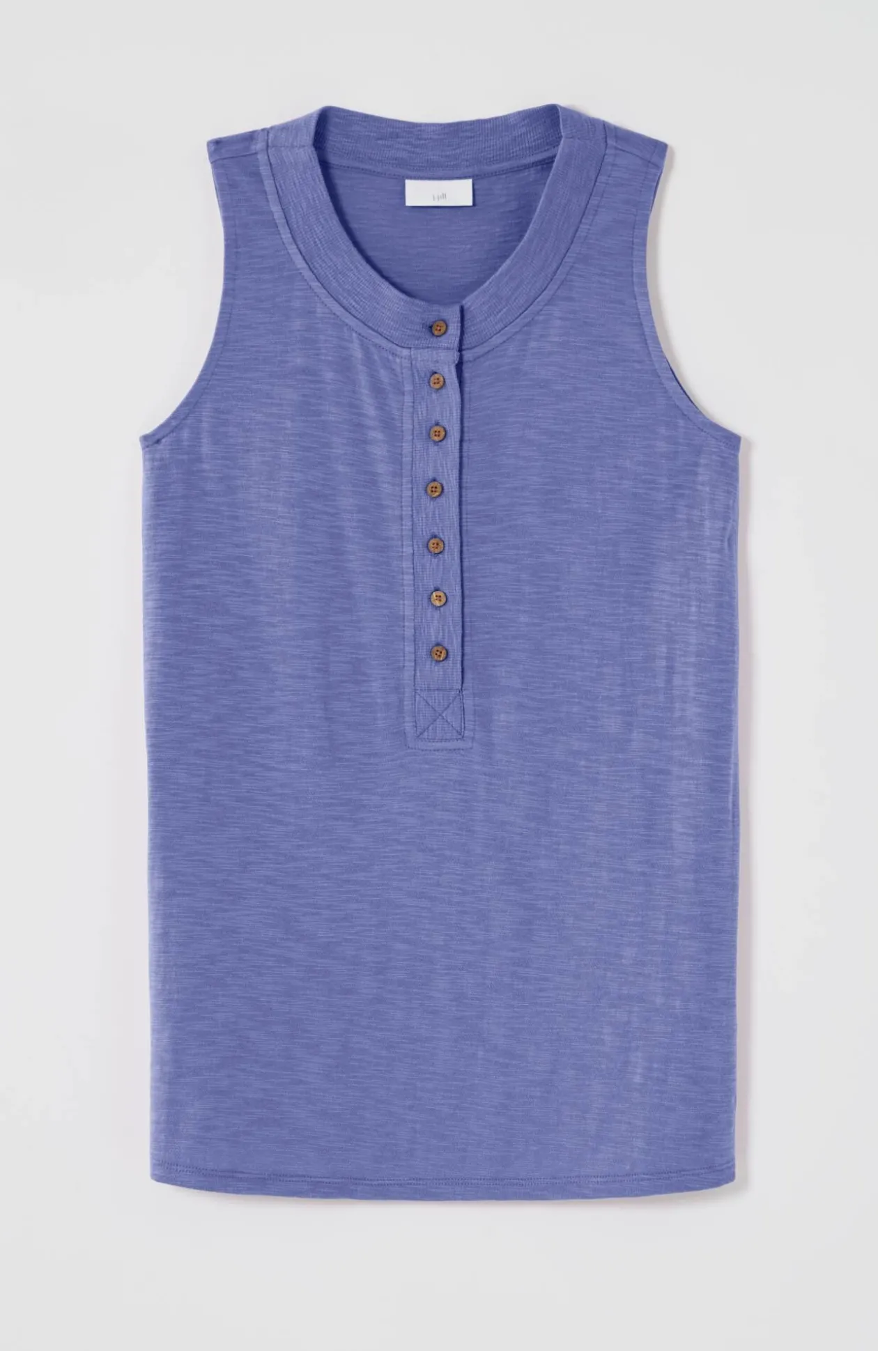 Rib-Trim Henley Tank