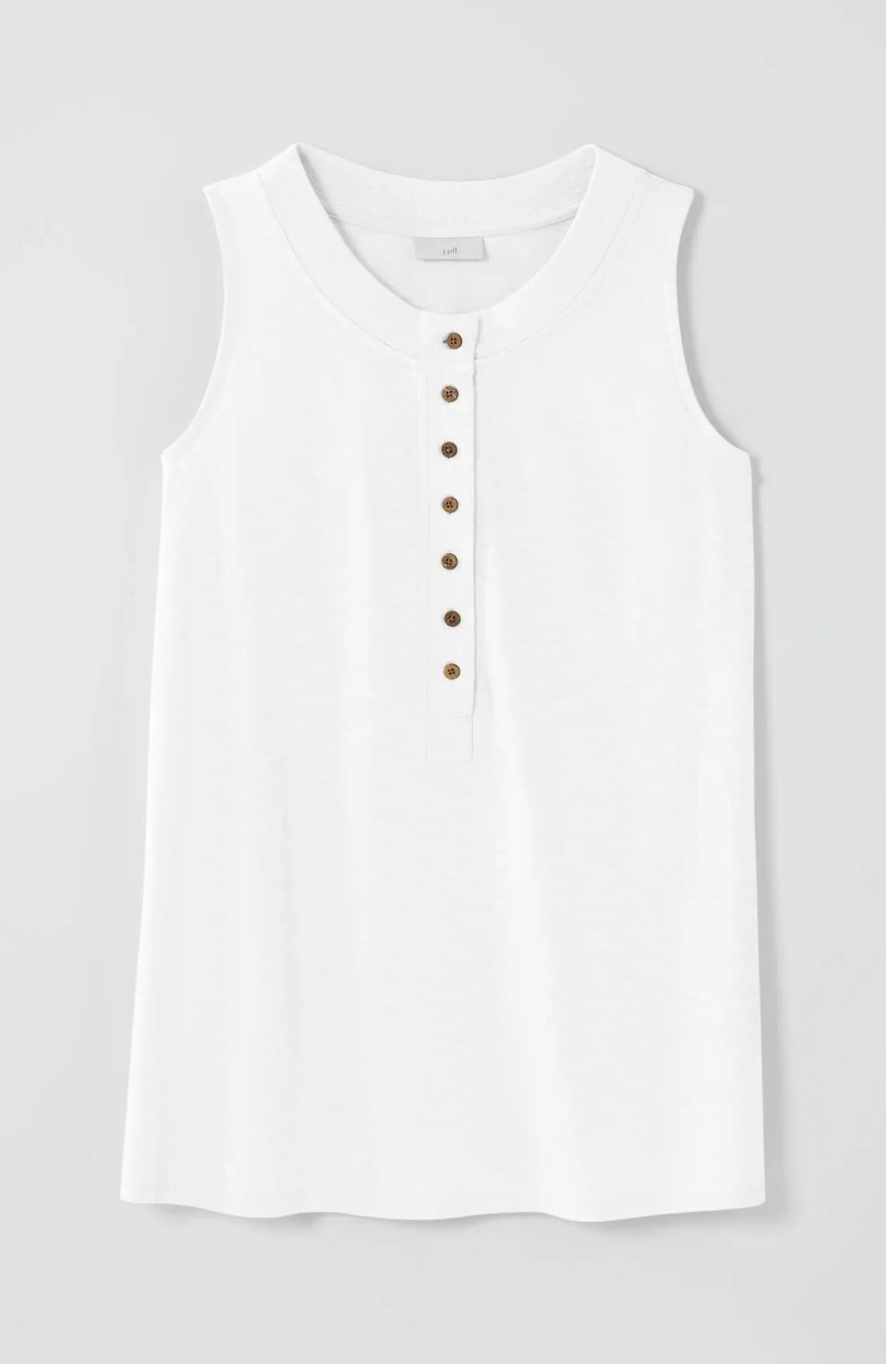 Rib-Trim Henley Tank