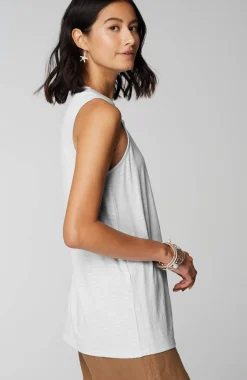 Rib-Trim Henley Tank