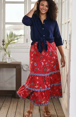 Ruffle Maxi Skirt