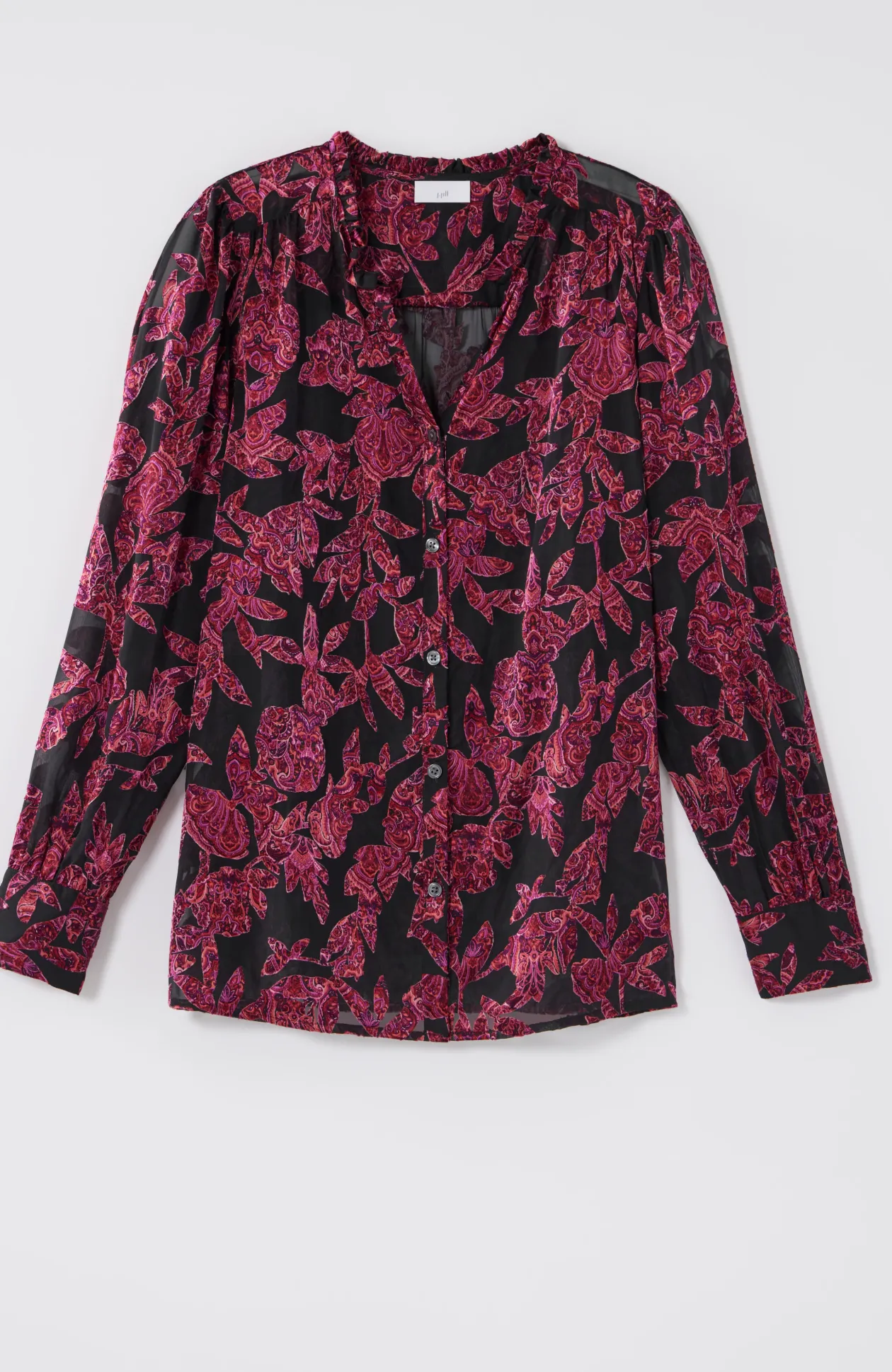 Ruffled Burnout Top