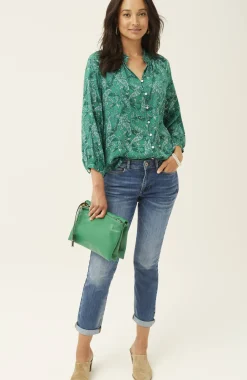Ruffled Satin Top