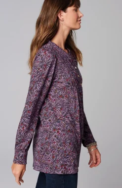 Ruffle-Trim Pintucked Tunic