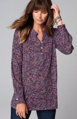 Ruffle-Trim Pintucked Tunic