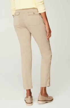 Sateen Slim-Leg Pants