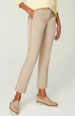Sateen Slim-Leg Pants