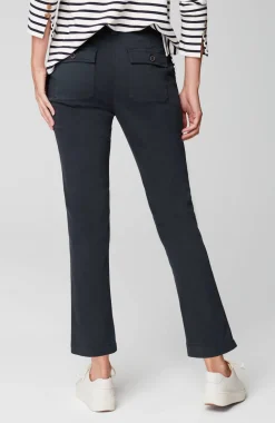 Sateen Slim-Leg Pants
